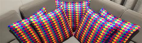 Buy KREEVAL Quilted Cotton Decorative Square Cushion Covers| Cushion ...