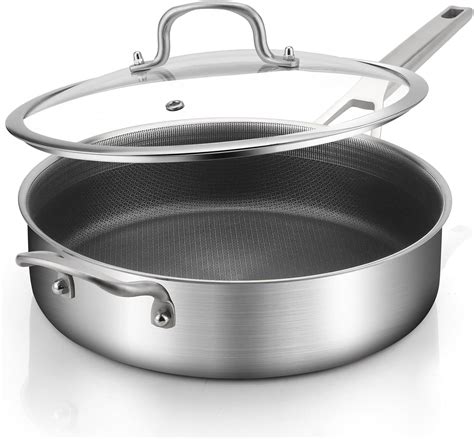 Amazon.com: Yeksum 7 Quarts Saute Pan with Lids, Nonstick 12 Inch Deep ...