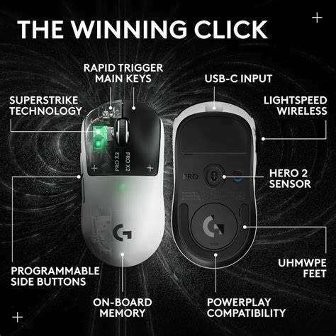 Buy Shop Logitech PRO X2 SUPERSTRIKE Wireless Gaming Mouse - PRE ...