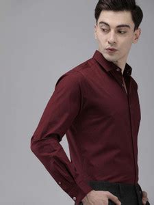THE BEAR HOUSE Men Solid Formal Maroon Shirt - Buy THE BEAR HOUSE Men ...
