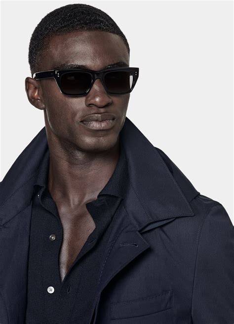 Blue Raincoat in Water-Repellent Wool Polyurethane | SUITSUPPLY