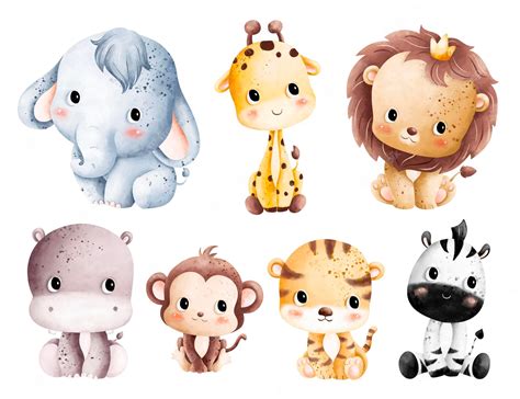Happy Baby Animals Clip Art