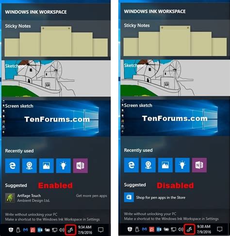 Rezultat imagine pentru Show Windows Ink Workspace Button