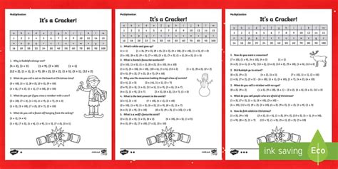KS1 Multiplication Christmas Joke Activity