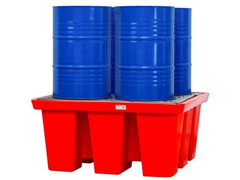 Bac de rétention en PE 1680x1680x750mm - avec grille - cap. 1100L MW ...