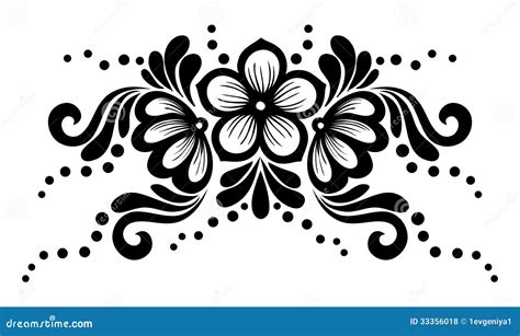 Black And White Floral Design