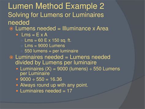 Image result for Lumen Method Calculation