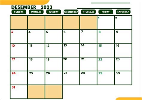 A4 a3 template calendar for planning or agenda or reminder december ...