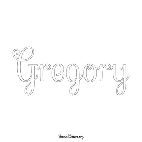 Gregory Free Printable Family Name Stencils with 6 Unique Typography ...