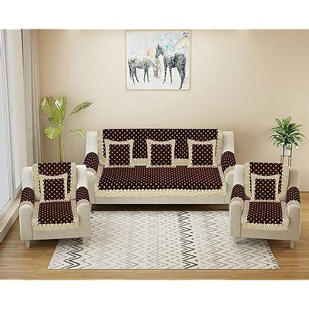 Dazzling DECOR Velvet Sofa Cover with Arm Cover and Cushion Covers Set ...