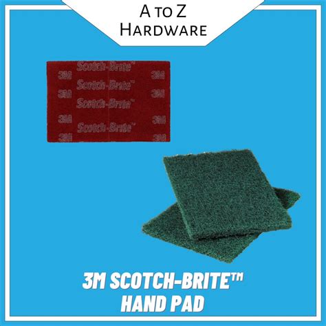 3M Scotch Brite Red / Green Pad Hand Pad / Heavy Duty Scour Pad [6" x 9 ...