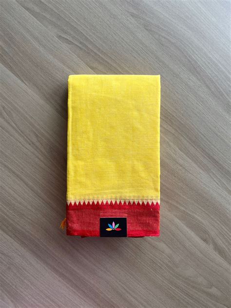 Contrast Border Plain Cotton Saree (Without blouse) -21707 – Fabk-in