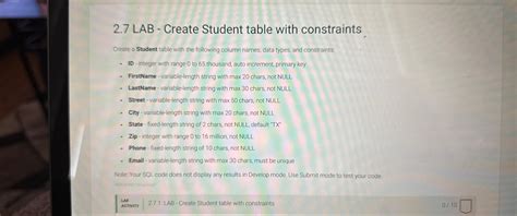 Image result for Create a Student Table Using SQL Queries