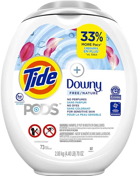 Buy Tide Pods +downy Free, Liquid Laundry Detergent Pacs, 73 Count ...