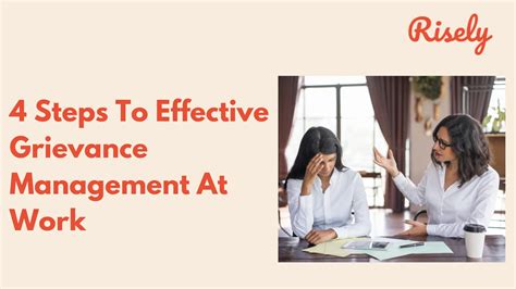 4 Steps To Effective Grievance Management At Work - Risely