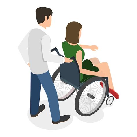 D isometric flat vector illustration of people with different types of ...