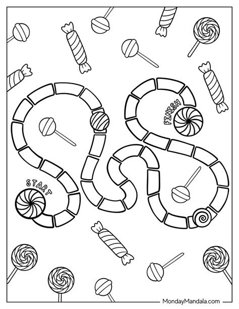 Candy Land Coloring Pages Printable
