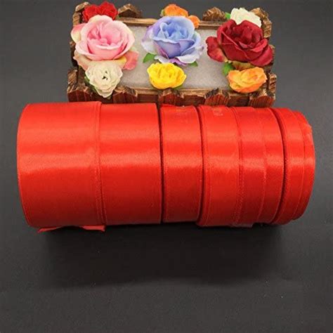 STORE99® 6mm : 25 Yards 26# red Silk Satin Ribbon Wedding Party ...