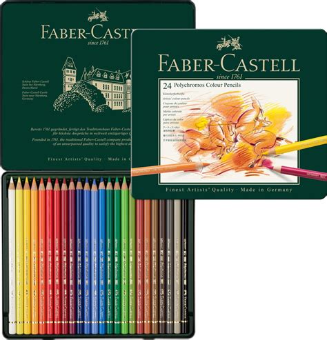 Faber-Castell Polychromos Color Pencil Set - Pack of 24 - Maxa Enterprises