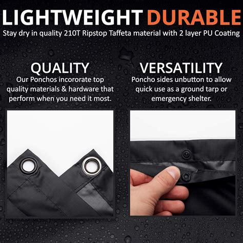 Arcturus Rain Ponchos | Adjustable Hood | Waterproof India | Ubuy