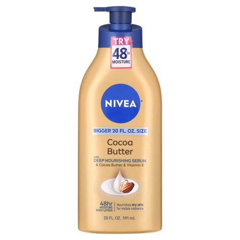 NIVEA Cocoa Butter Body Lotion with Deep Nourishing Serum, 20 Fl Oz ...