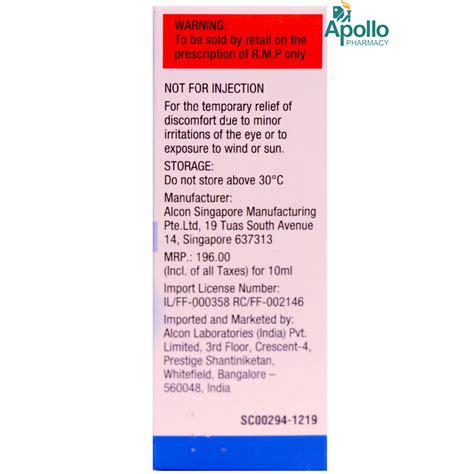 Tears Naturale II Lubricant Eye Drops 10 ml Price, Uses, Side Effects ...
