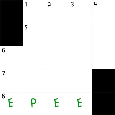 Fencing sword NYT Crossword Clue