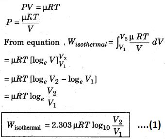 Image result for Work for Isothermal Process