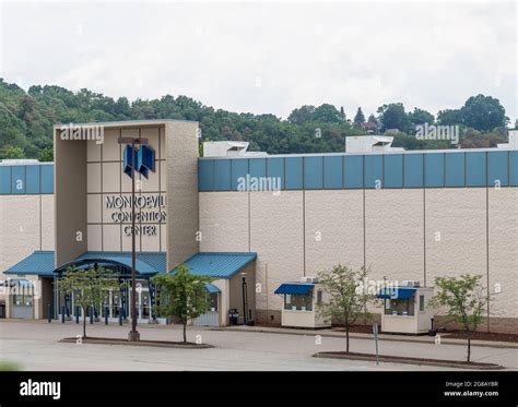 The entrance and parking lot at the Monroeville Convention Center ...