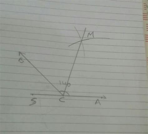 draw an angle of 140 degree with the help of protector and bisect it ...