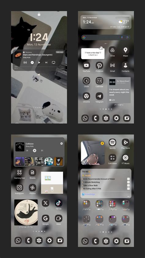 Android organization, Samsung homescreen layout ideas, Custom phone wallpap