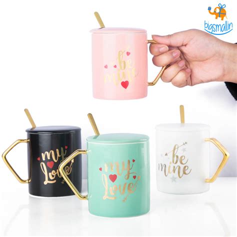 Be My Love Mug With Lid & Spoon – Bigsmall.in