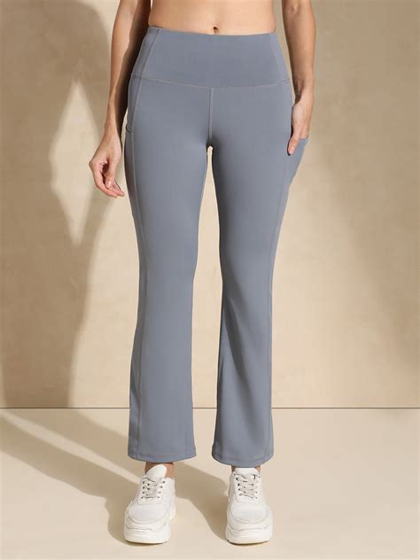 Luna Sculpt Flare Pants Stone Grey