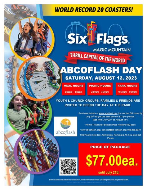 Six Flags or Hurricane Harbor - You can purchase tickets for your group ...