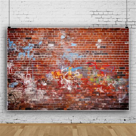 Graffiti Brick Wall Background