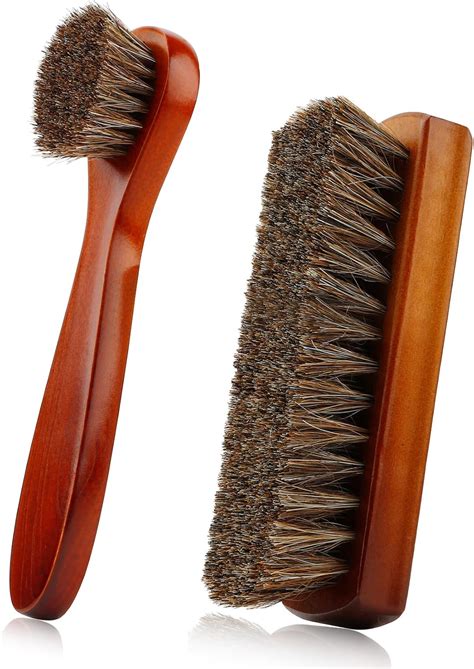 Amazon.com: Shoe Brush, Shoe Cleaning Brush, 2 Pieces Horsehair Shoe ...