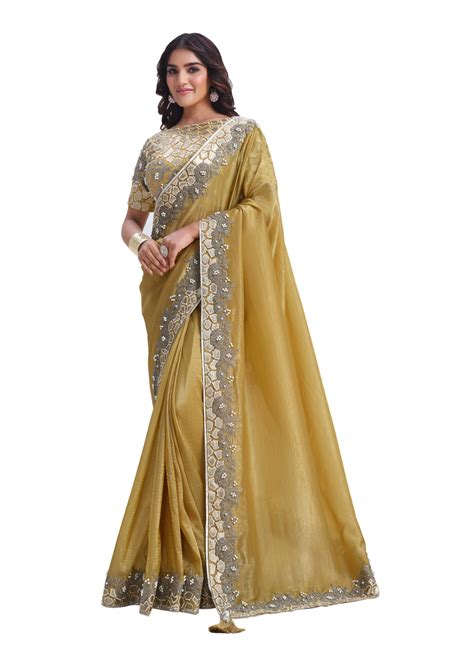 Nakshatra Mellow Mustard saree – NAKSHATRA KREATIONS