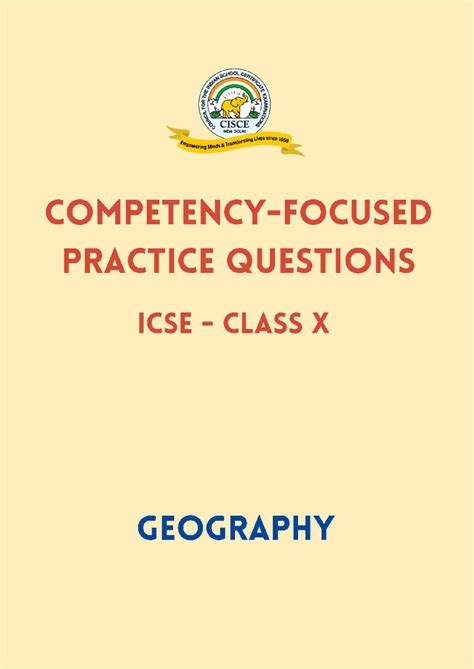 ICSE Class X Geography Practice Questions and Item Bank - Studocu
