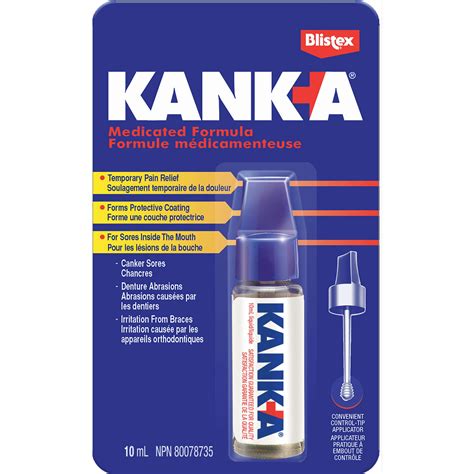 Kank-A® Medicated Formula for Canker Sore Relief - 20% Benzocaine, Easy ...