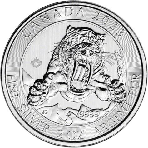 2023 Canada Silver Ice Age Sabre Tooth Tiger Coin - India | Ubuy