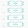 The sequence of folding a piece of square paper and the manner in which ...