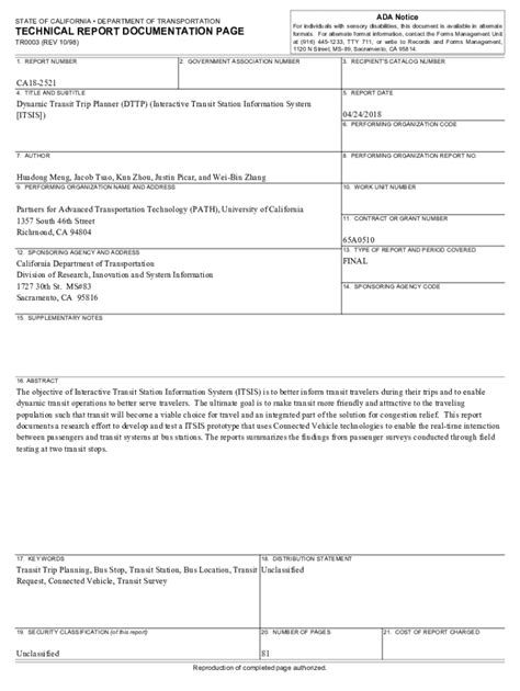 Fillable Online dot ca STATE OF CALIFORNIA DEPARTMENT OF TRANSPORTATION ...