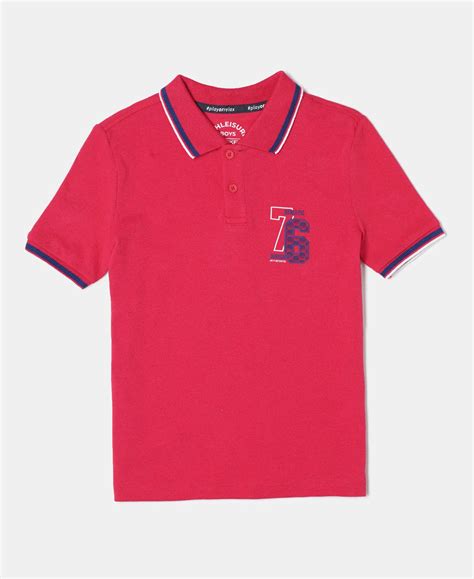 Buy Boy's Super Combed Cotton Rich Graphic Printed Half Sleeve Polo T ...