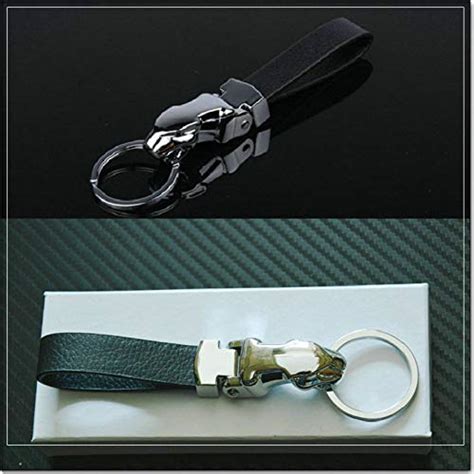 Generic Car Styling Creative Panther Head Keychain Keychain Leather Key ...