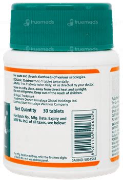 Himalaya Diarex Tablet 30 - Uses, Side Effects, Dosage, Price | Truemeds