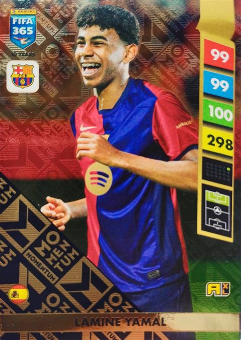 PANINI FIFA 365 2025 РЕДКИЙ МОМЕНТУМ ЛАМИН ЯМАЛ ФК БАРСЕЛОНА - Vroda