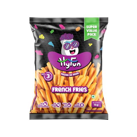 Hyfun Frozen French Fries Straight Cut 9 mm, 1 kg Family Pack : Amazon ...