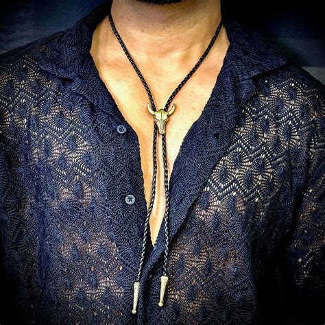 Buy Now Premium Leather Necklace - HORNET - Retro Alloy Pendant Bolo ...