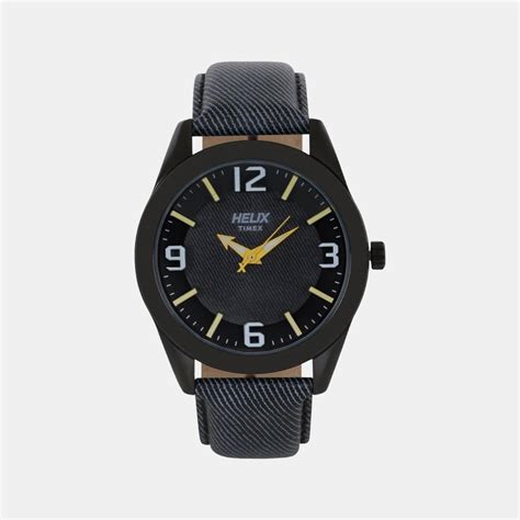 Helix Men Quartz Grey Dial Analog Leather Watch TW031HG11 – Just In Time