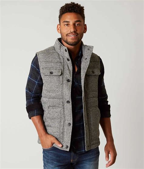 BKE Rhine Puffer Vest - Men's Coats/Jackets in Grey Black | Buckle ...